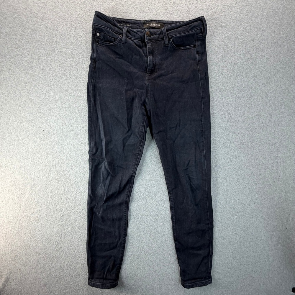 Liverpool Jeans Company The High Rise Ankle Black Skinny Jeans Womens 4/27